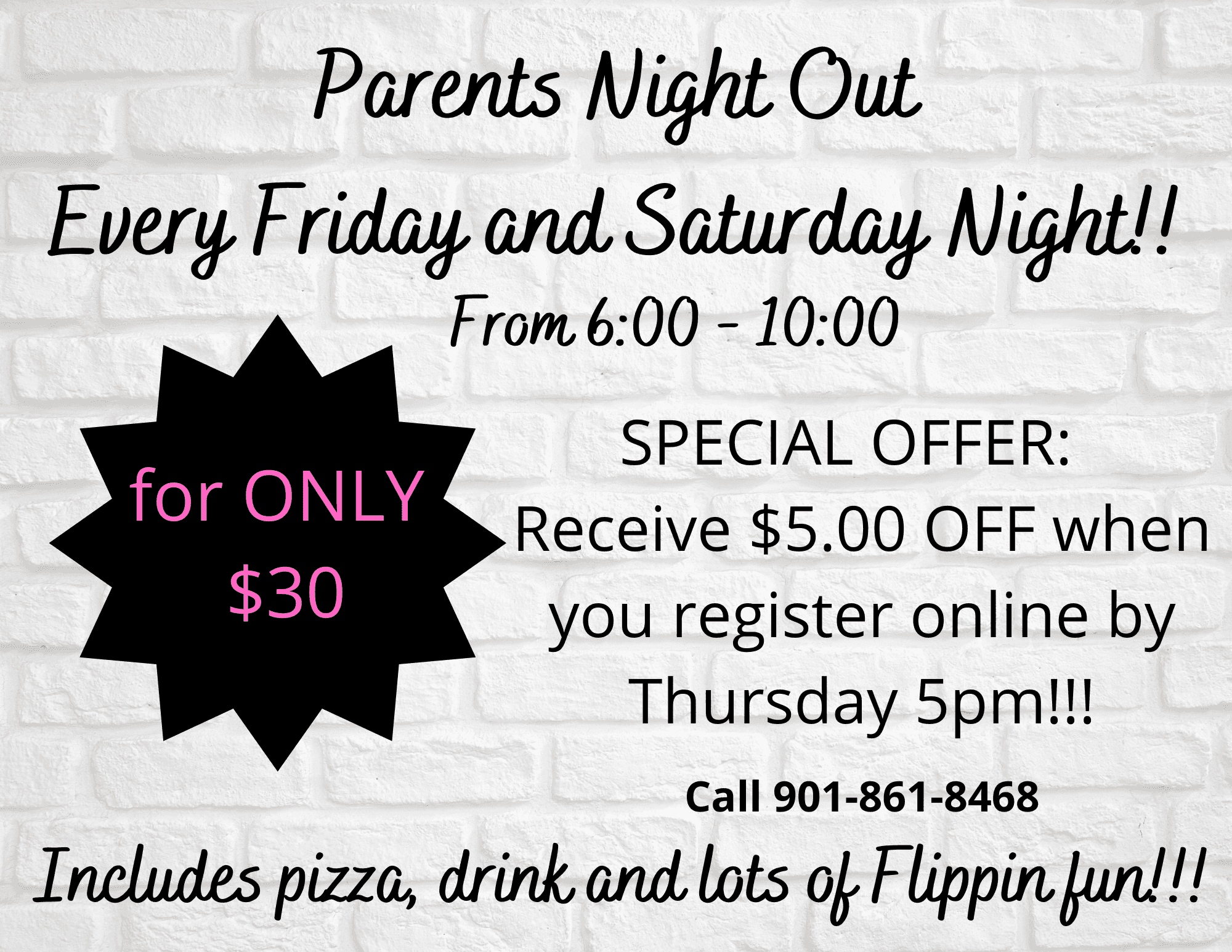 Parent's Night Out Flyer